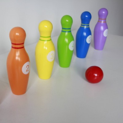 custom Wooden Colorful Number Bowling Ball Games Early Education teaching Aids Math Toy