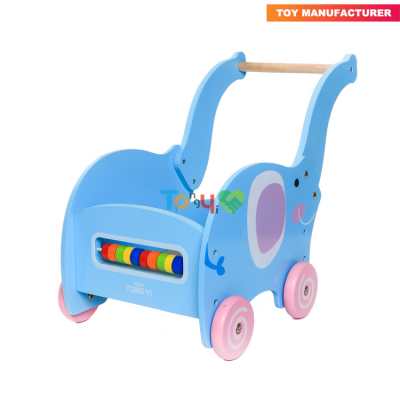 new design wooden animal pull carts toys Wooden children walker