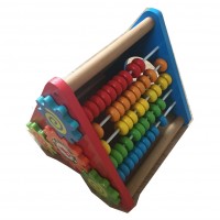 gear wooden bead rack toy,triangle toy rack