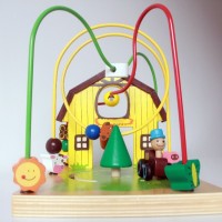 wholesale cheap toddlers wooden bead maze toy high quality games wooden kids bead maze toy